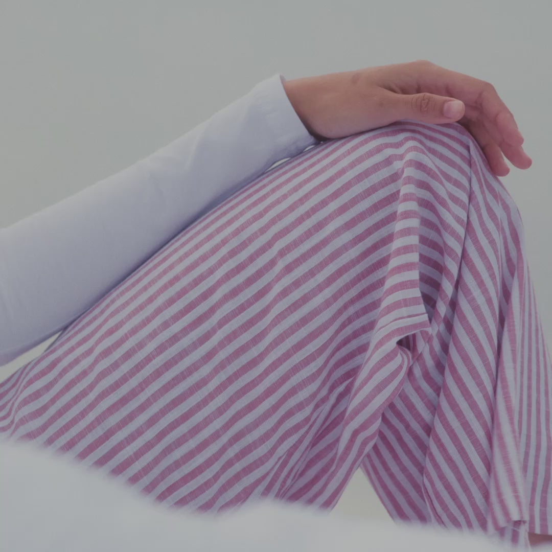 Schlafanzug Set Gestreift Damen lang - Kleidung - Weich