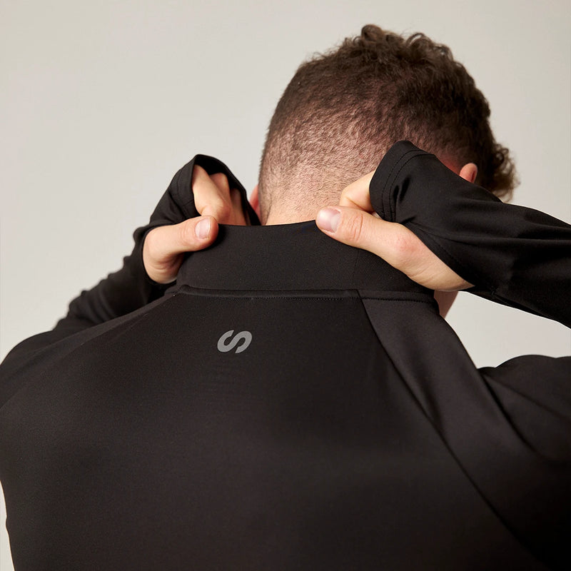 1/2 Zip Sportshirt langarm Herren - Oberteile -