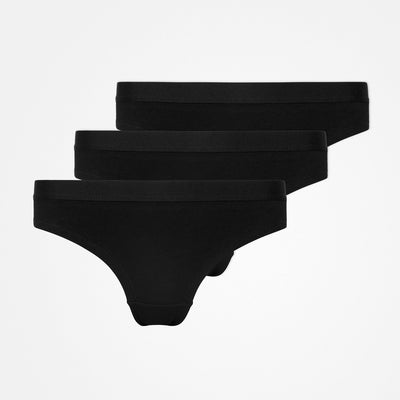 Slip brésilien avec élastique - Sous-vêtements - Noir