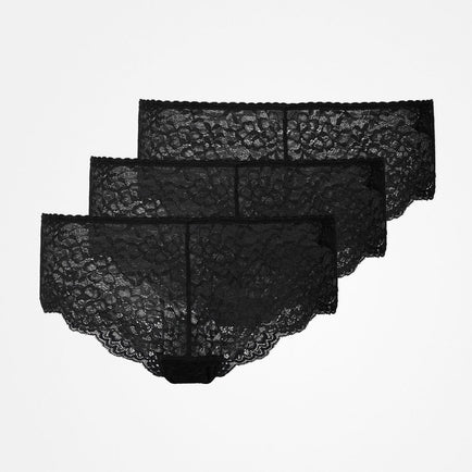 Slip hipster in pizzo - Mutandine - Nero