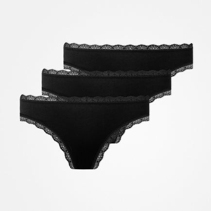Tangas en dentelle - Culottes - Noir