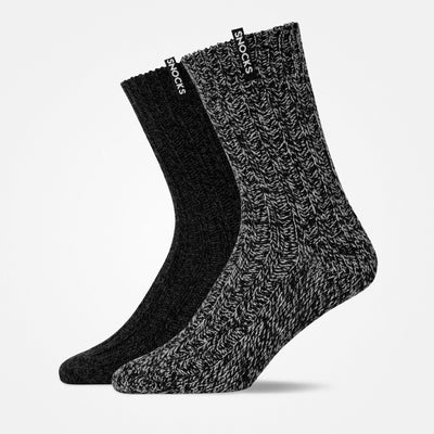 Norweger Socken - Socken - Mix (Grau/Schwarz)