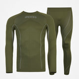 Thermo-ondergoed heren met duimgat - Kleding - Olive