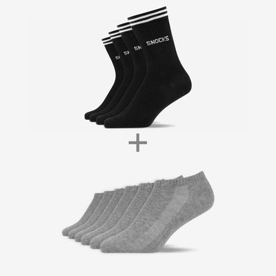 Casual Socks Bundle - Chaussettes de sport hautes à rayures - Chaussettes de sneakers